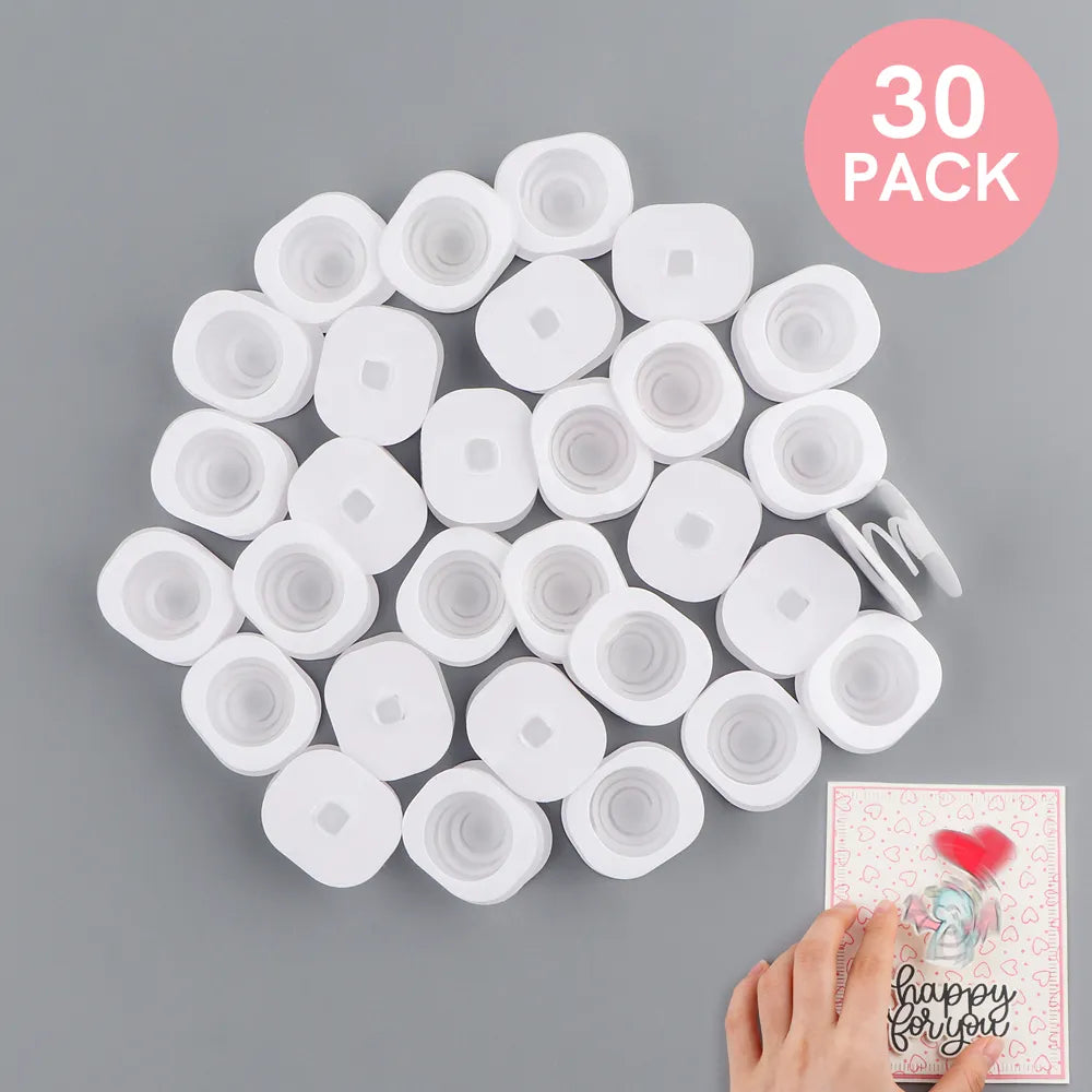 30pcs/Set Mini Action Wobbles Self-Adhesive Springs To Create Interactive Cards Small Plastics Wobblers Movers For Craft Making