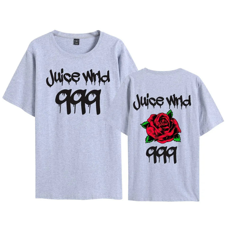 Rapper Juice Wrld 999 Short T Shirt Men's Women's Letter Printed Tshirts Y2k Casual Fashion Sportswear Summer Clothing