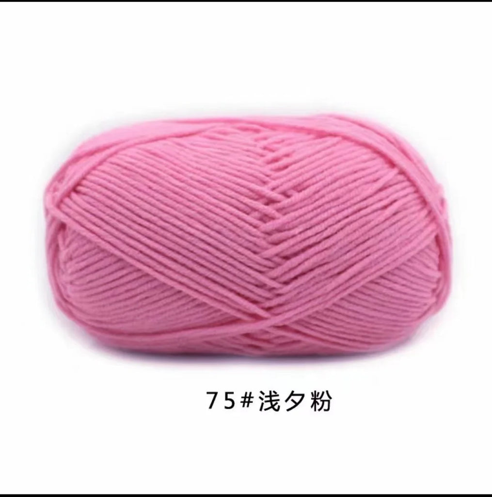 4ply Milk Cotton Knitting Yarn Set for Crochet Crafts and DIY Projects