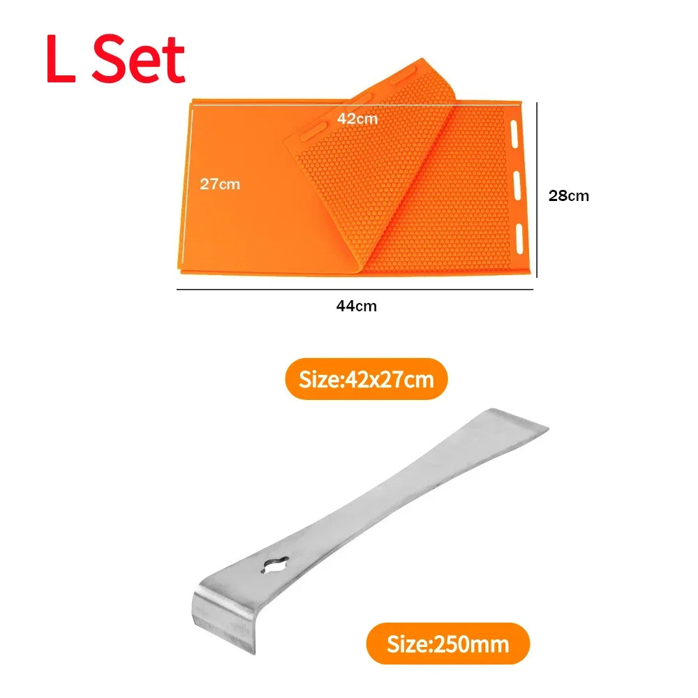2pcs Beewax Foundation Sheet Mould Flexible Beeswax Foundation Press Mold Silicone Harmless Handmade Durable Beeswax Making Tool