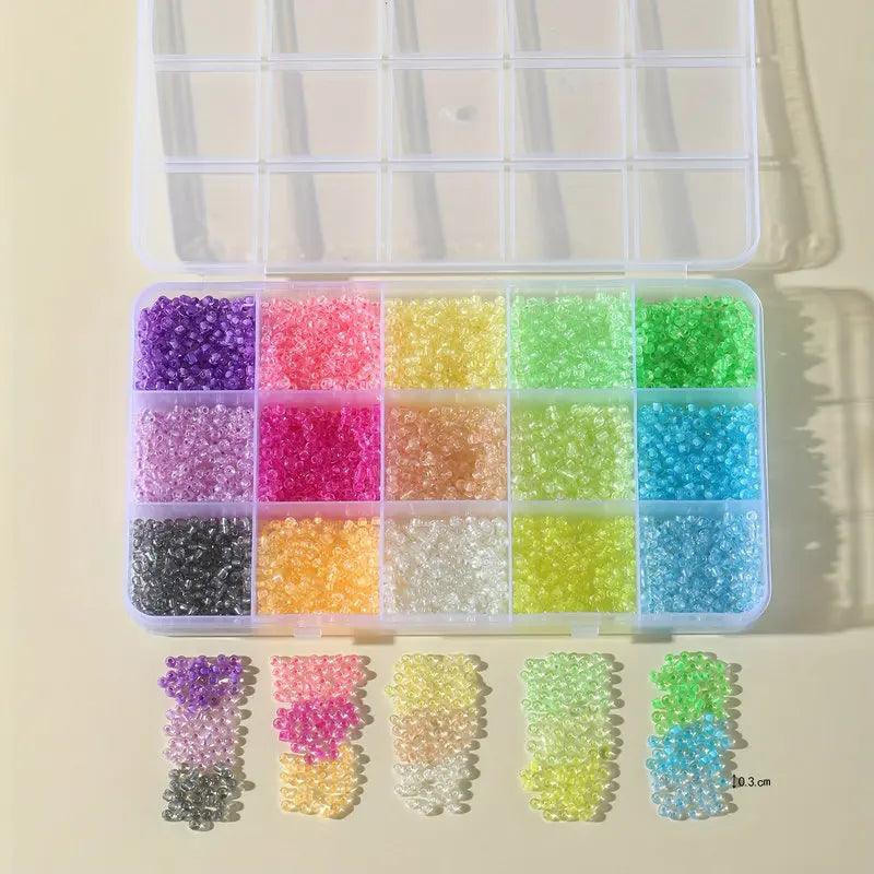 5250Pcs 3mm Luminous Glass Seed Beads Set Glow In The Dark Loose Spacer Beads For DIY Necklace Bracelet Crafts Jewelry Making