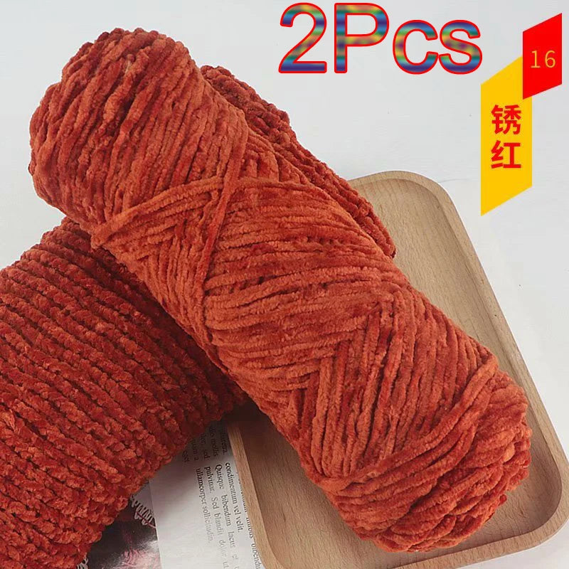 Chenille Velvet Yarn 100 Percent Polyester Amigurumi