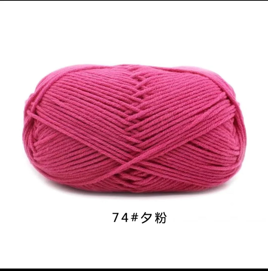 4ply Milk Cotton Knitting Yarn Set for Crochet Crafts and DIY Projects