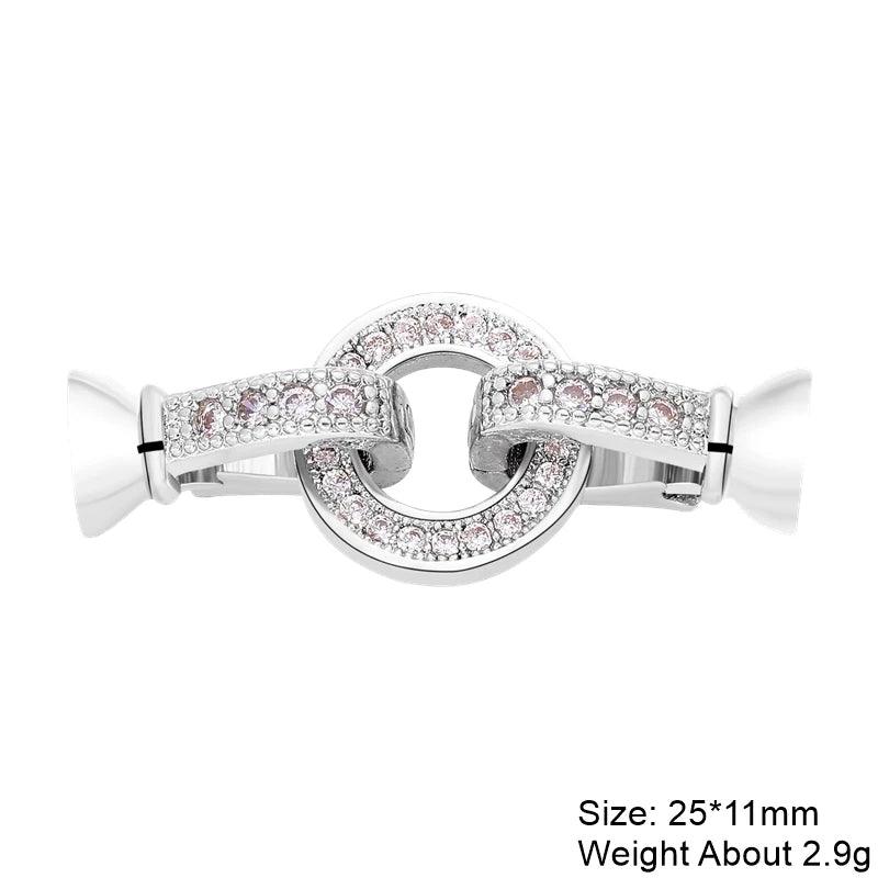 Juya 18K Gold Silver Plated Fasteners Accessories Creative Closure Lock Clasps For DIY Needlework Beads Pearls Jewelry Making