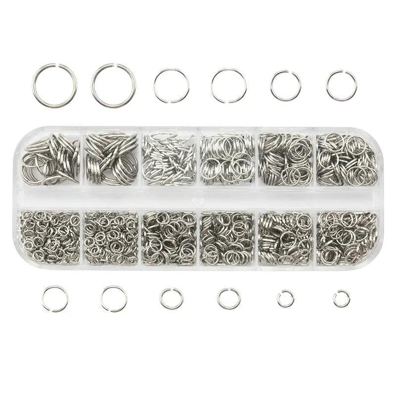 Jewelry Findings Kits With Open Jump Rings Lobster Clasps Hooks Pliers Tweezers for DIY Bracelet Necklace Making Handmade Craft