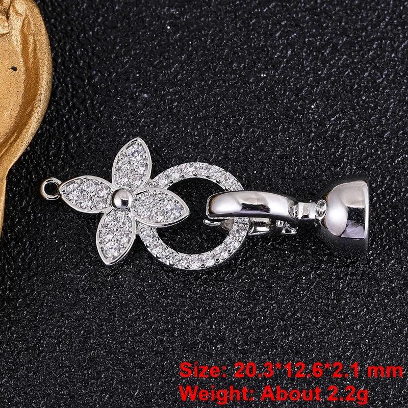 Juya 18K Gold Silver Plated Fasteners Accessories Creative Closure Lock Clasps For DIY Needlework Beads Pearls Jewelry Making