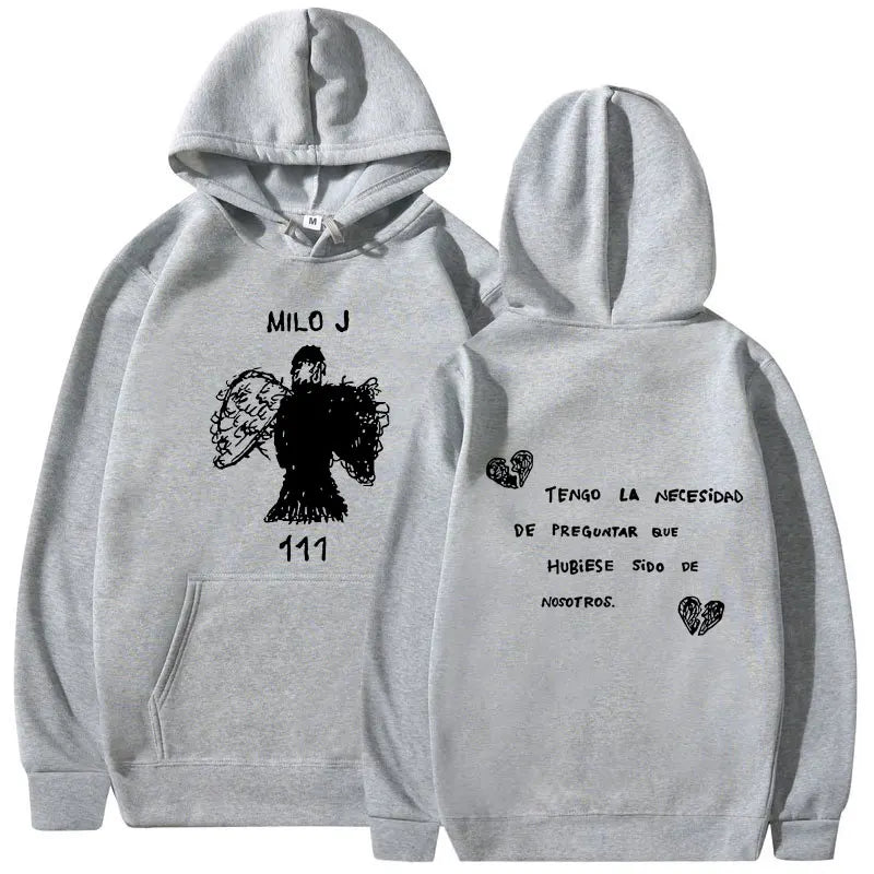 Rapper Milo J Hoodies 111 Album Merch Hooded Sweatshirt Men Women Clothes Fashion Hip Hop Vintage Long Sleeve Pullover Fans Gift