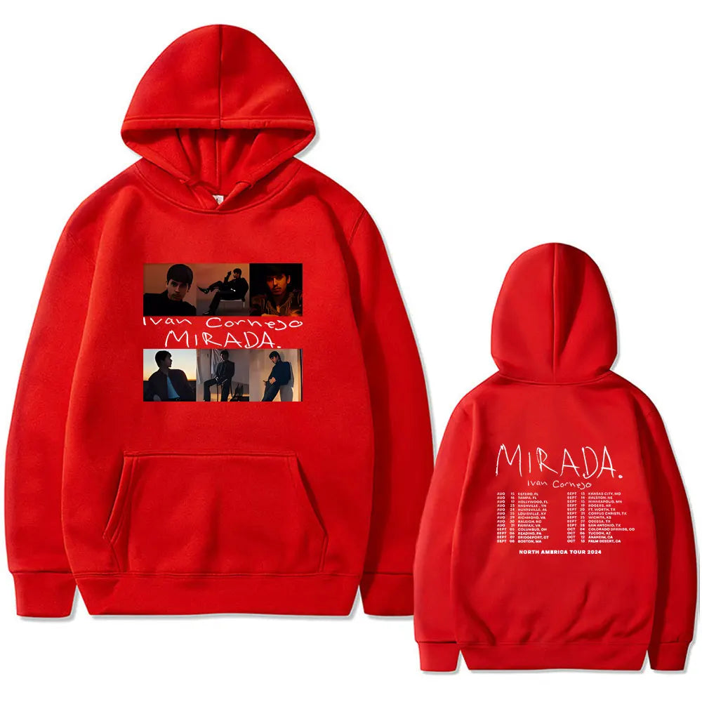 Ivan Cornejo Mirada Music Album 2024 Tour Hoodie Men Women Fleece Cotton Oversized Tracksuit Unsiex Fashion Pop Music Hoodies