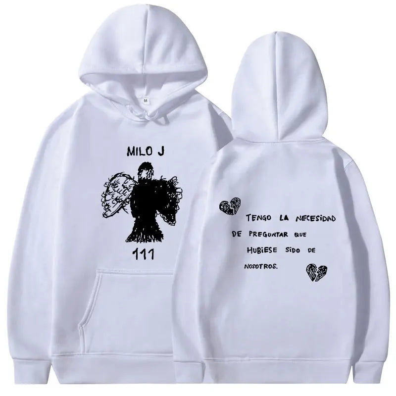 Rapper Milo J Hoodies 111 Album Merch Hooded Sweatshirt Men Women Clothes Fashion Hip Hop Vintage Long Sleeve Pullover Fans Gift