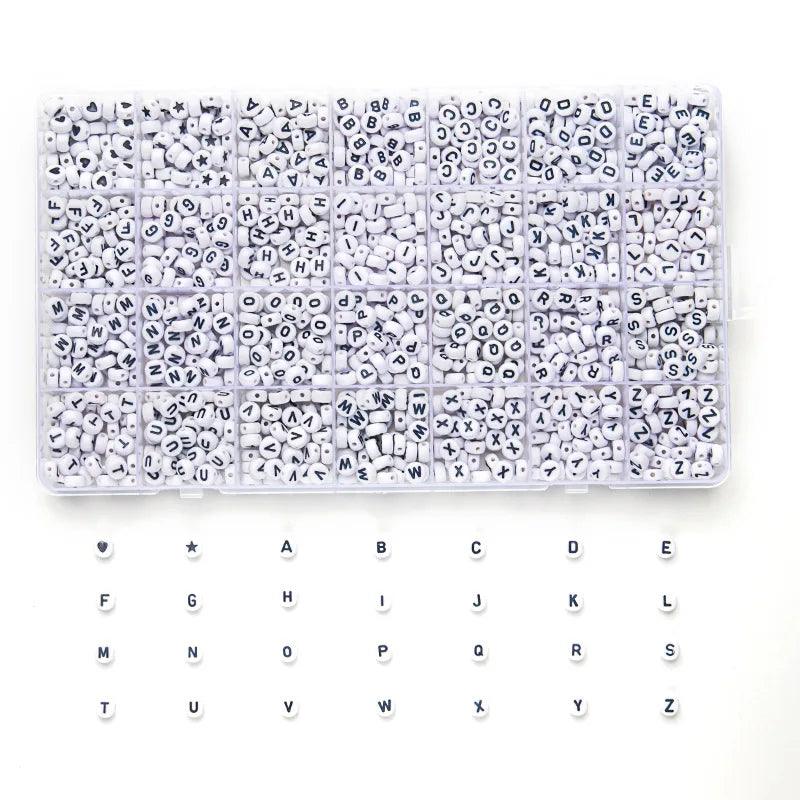 Friendship Bracelets Making Kit 1400PCS Letter Beads Assorted Alphabet Beads Preppy Beads Jewelry Making Kit with Beads Case