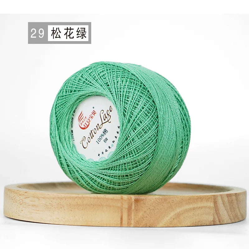 100% Cotton Mercerized Crochet Yarn 45g for Knitting and Embroidery Projects