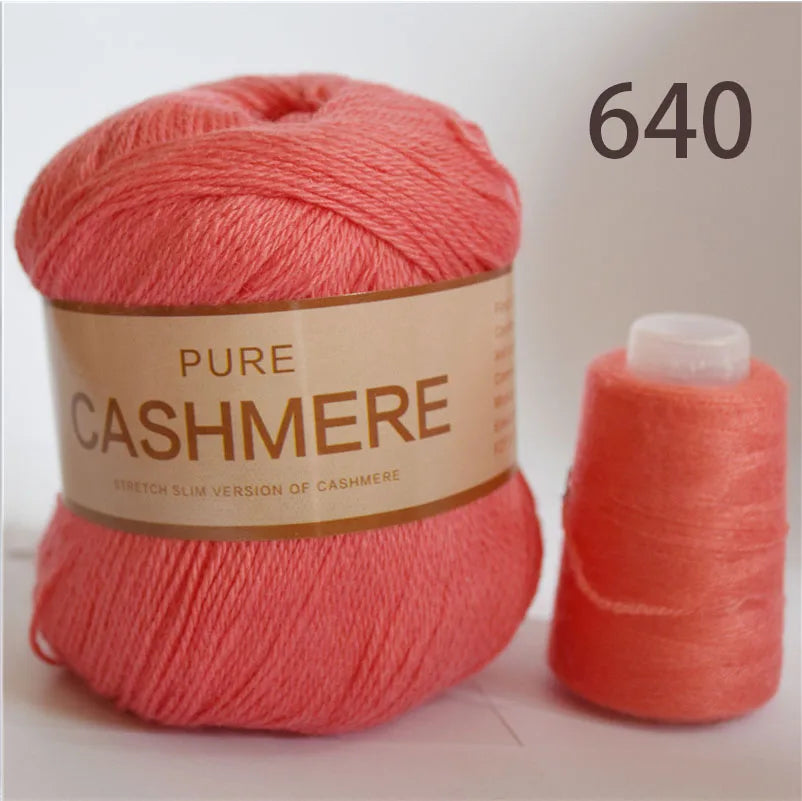 Pure Mongolian Cashmere Yarn for Crocheting 3-Ply Worsted Warm Soft Weaving Fuzzy Knitting Thread Pack of 5