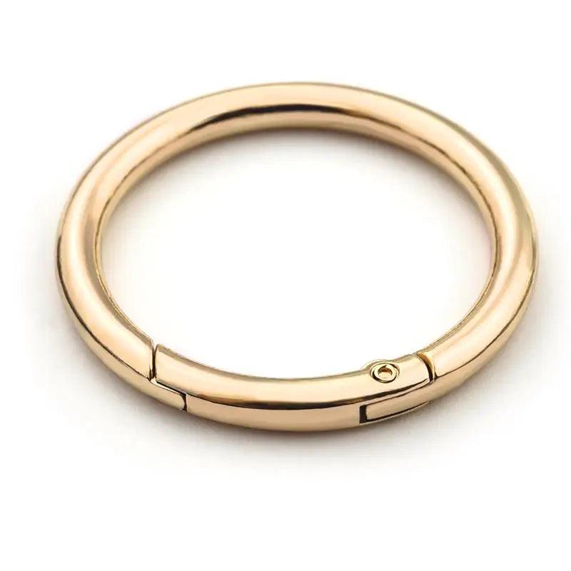 5pcs Metal O Ring Spring Clasps For DIY Jewelry Openable Round Carabiner Keychain Bag Clips Hook Dog Chain Buckles Connector