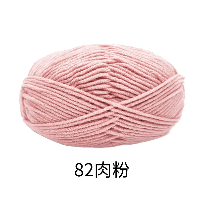 4ply Milk Cotton Knitting Yarn Set for Crochet Crafts and DIY Projects
