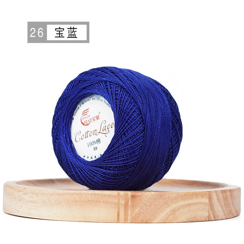 100% Cotton Mercerized Crochet Yarn 45g for Knitting and Embroidery Projects