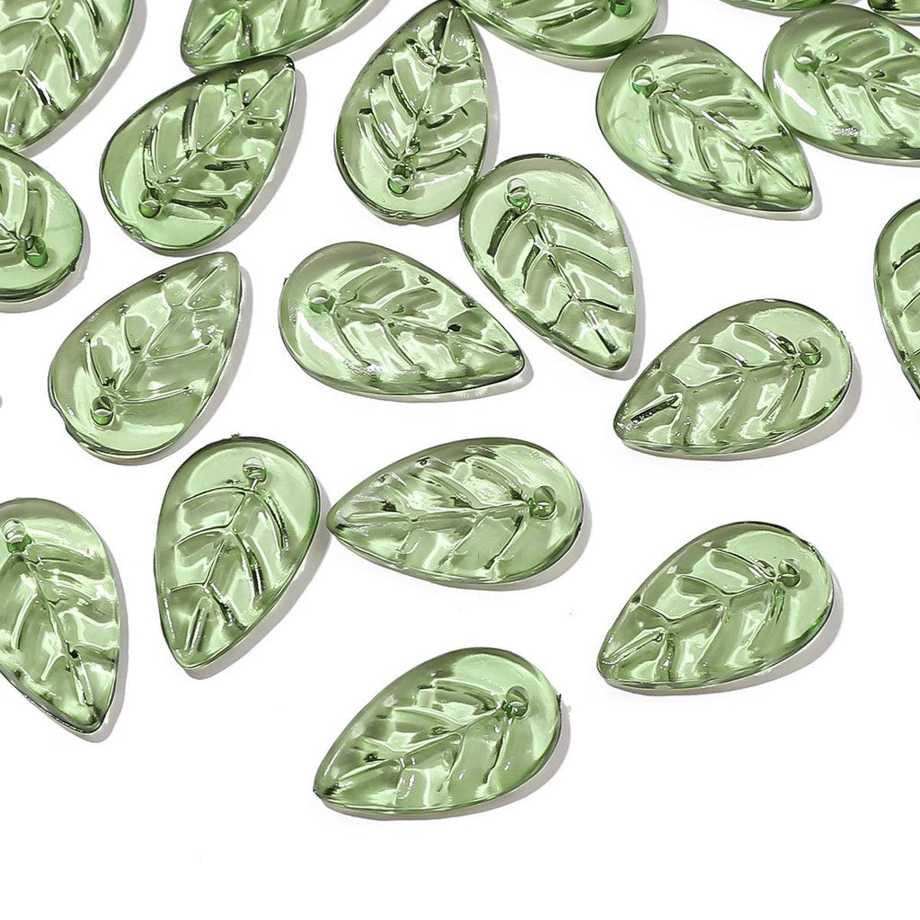10/50Pcs Acrylic Mini Tree Leaf Beads Unique Loose Beads Handmade DIY Making Jewelry Earrings Necklace Accessories Materials