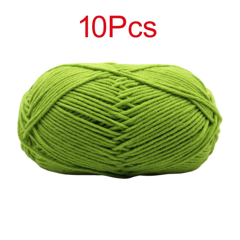 10 Pieces Multi Color Cotton Knitting Yarn Soft Warm Crocheting Yarn for Hand Knit Sweaters Hats Scarves Blankets Amigurumi