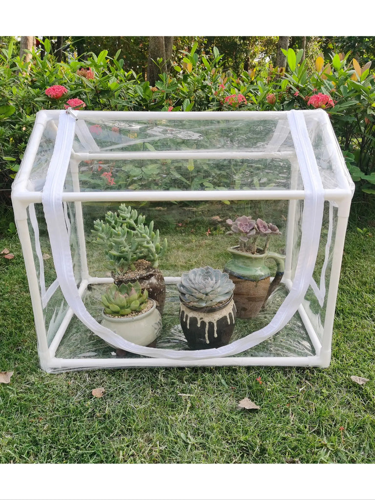 Portable greenhouse rain shelter suitable for indoor and outdoor use in courtyards - easy to install PVC transparent cover that