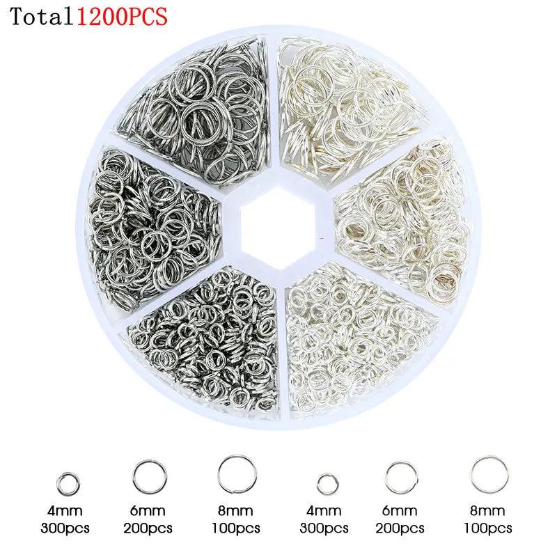 Alloy Accessories Jewelry Findings Set Earring Making Kit Lobster Clasp Open Jump Rings Repair Tools DIY Jewelry Making Supplies
