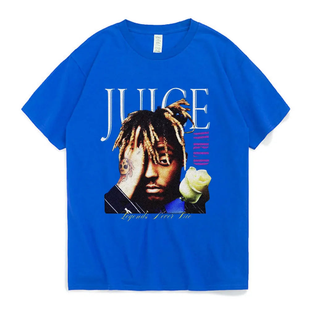 Rapper Juice Wrld 999 Short T Shirt Men's Women's Letter Printed Tshirts Y2k Casual Fashion Sportswear Summer Clothing