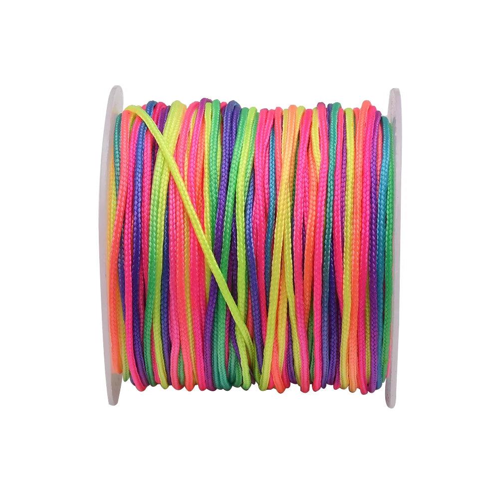 22 Yard 1.0mm Nylon Bead String Bracelet String Chinese Knot Braided Cord Kumihimo Macrame Thread For Keychain Jewelry Making