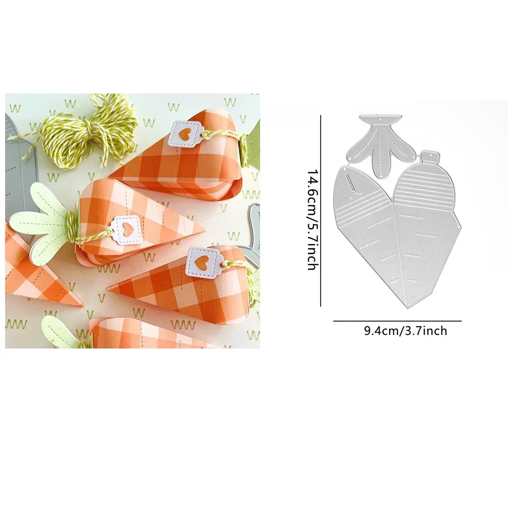 Stitched Root Veggies Metal Cutting Dies Butterfly Embossing Diecut for DIY Card Making Scrapbooking Crafting Supplies