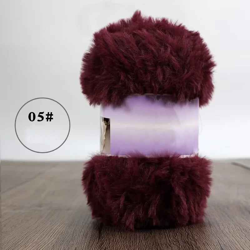 Imitation Fur Yarn 200g Knitting Warm Slippers Hats