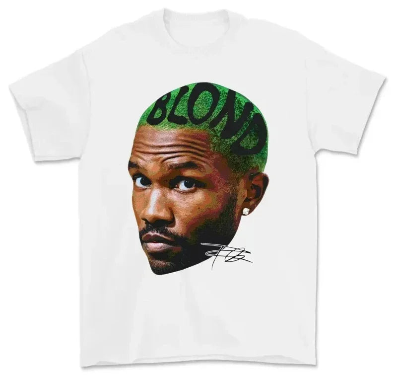 Rapper Frank Missing Graphic T Shirt Hip Hop Ocean Blond Album Summer Casual Tee Unisex O Neck Tops