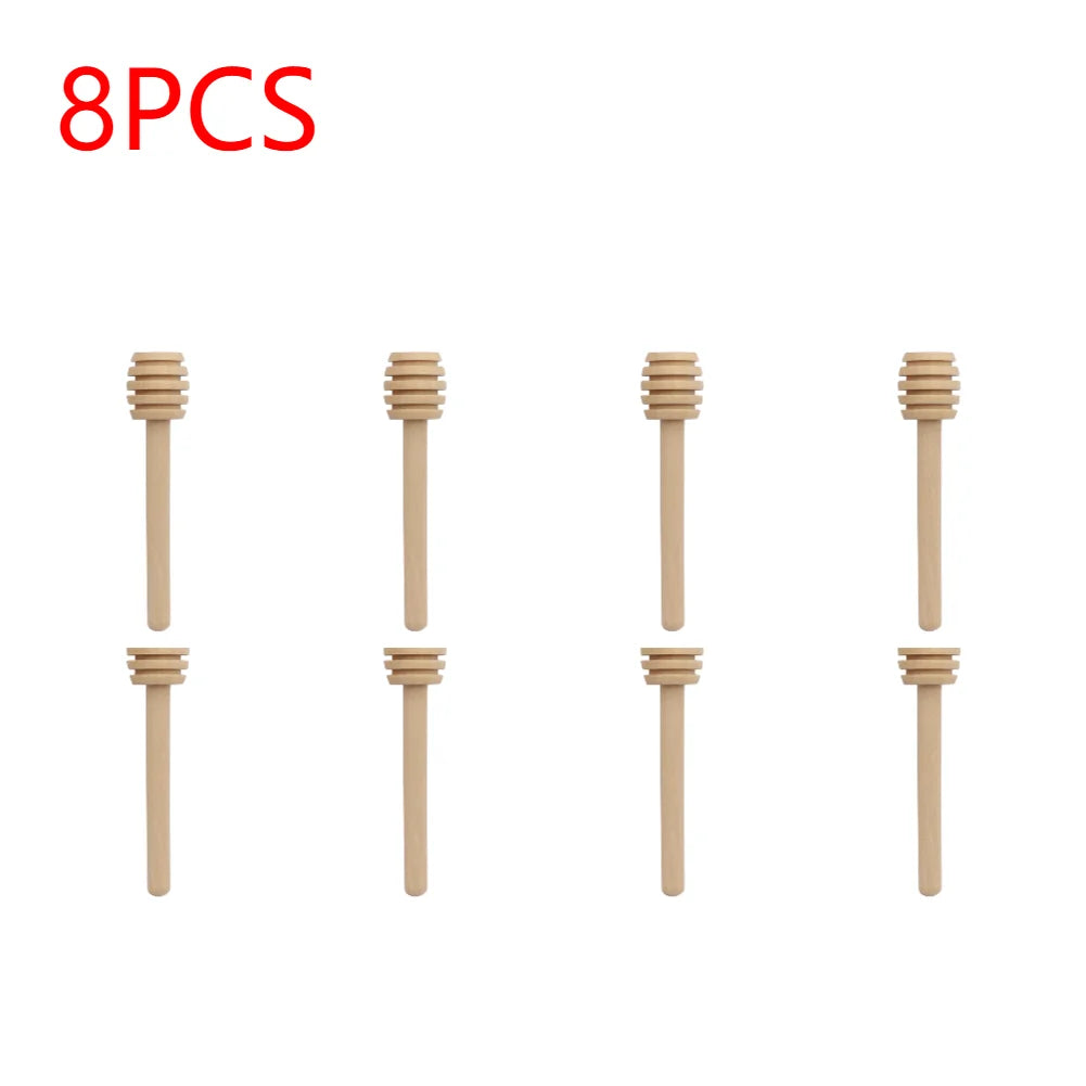 1-20pcs Wooden Honey Dipper Stick Honey Stirrers Long Handle Honey Spoon Dispense Drizzle Honey Wedding Party Favors for Honey