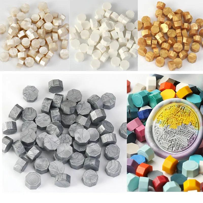 500g/bag Retro Sealingwax DIY Seal Making Material Red Wine Seal Greeting Card Decorative Wax Beads - Winord