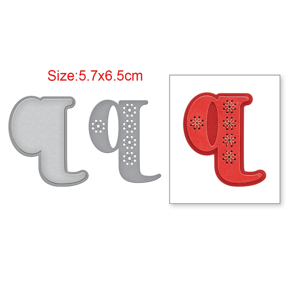 Stitched Alphabet Metal Cutting Dies Stitched Punctuation Symbols Numbers Die Cuts for DIY Scrapbooking Crafts Card Making