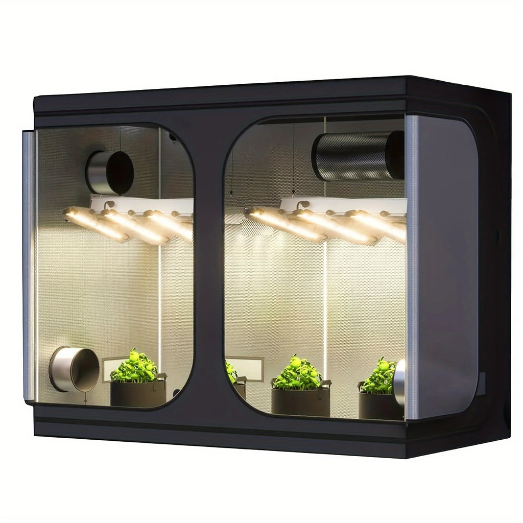 Premium Grow Tent, 120"x60"x80" High Reflective Mylar with Multi Chambers & Floor Tray for Hydroponic Houseplants