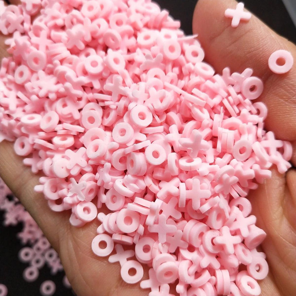 50g/Lot 5mm Letter "O X" Polymer Clays Slices For Handwork DIY Decoration Plastic Klei Mud Nail Art Accessories