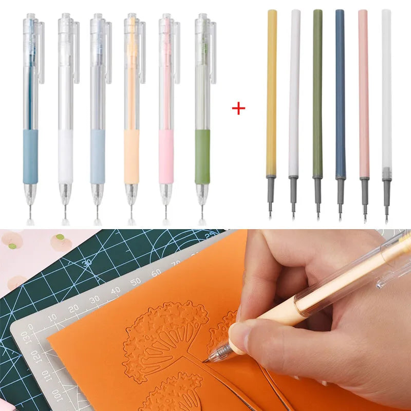 Press Utility Knife Pen Knife Cut Stickers Scrapbooking Cutting Tool Paper Cutting Knife School Supplies DIY Craft Supplies