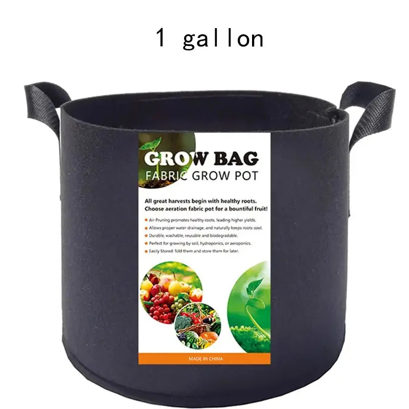 Felt Planting Bag with Handle, Thickened, Non-woven, Vegetable, Flower, Plant, Mushroom, Planting Fabric, Flowerpot with Handle