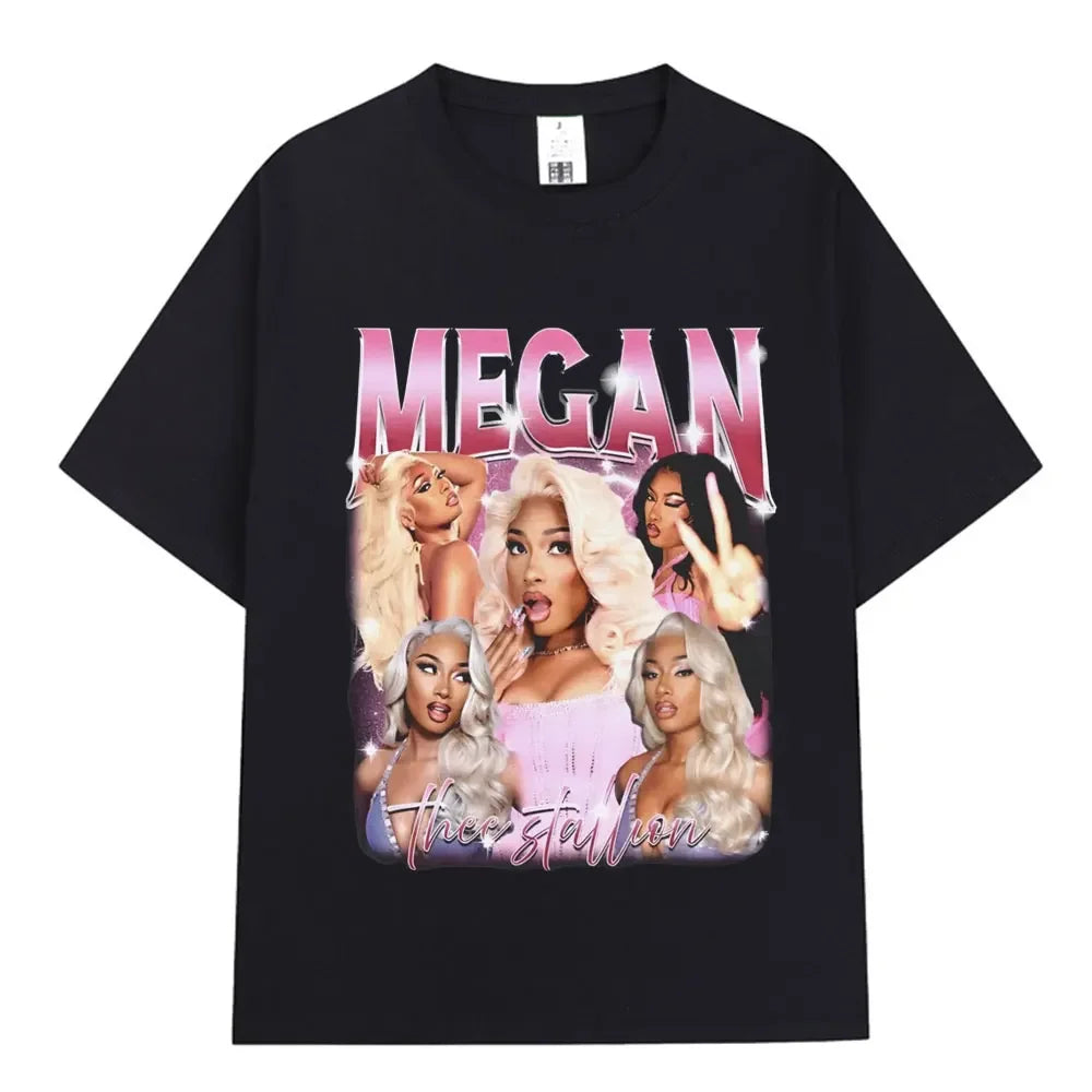 Megan Thee Stallion Hot Girl Summer Tour Graphic Print Cotton T Shirt for Women
