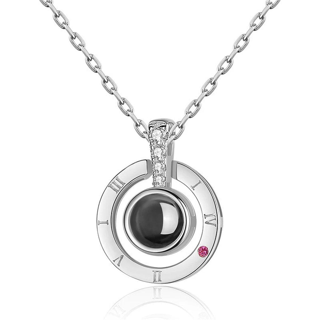 Projection Necklace 100 Languages I Love You Pendant Necklaces For Lover Girlfriend 2024 Creative Couple Romantic Jewelry Gifts