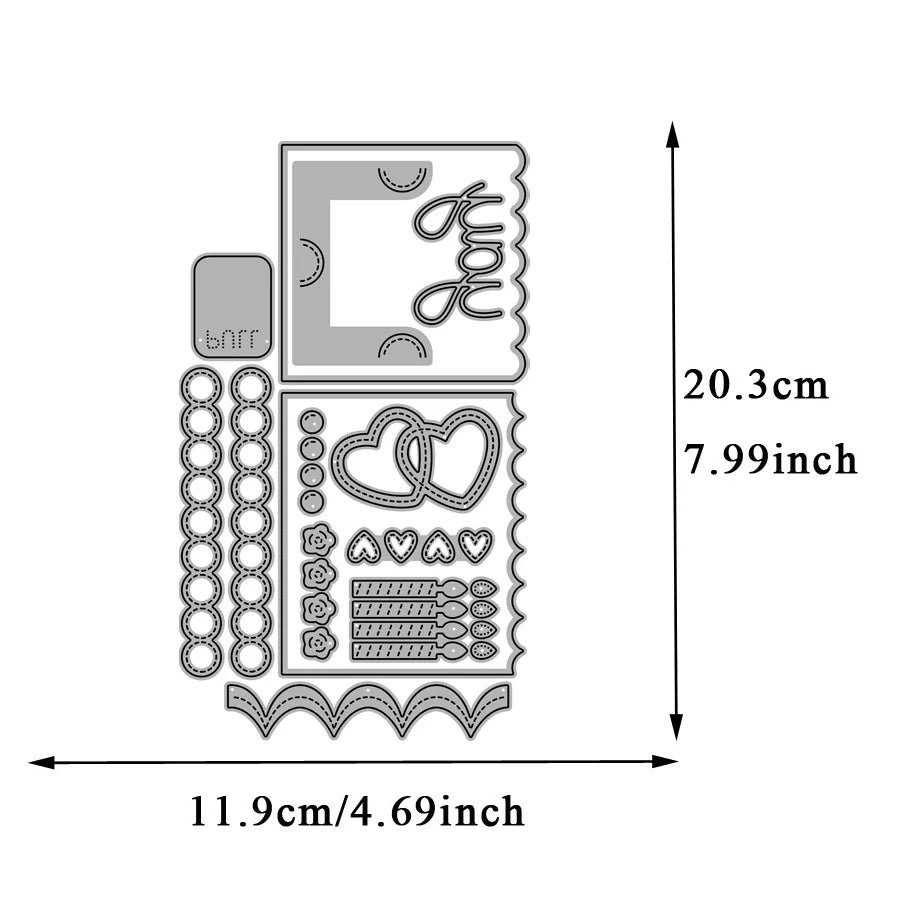 Festivals and Party Elements Metal Cutting Dies for DIY Scrapbooking Photo Album Decorative Embossing Paper Card Crafts