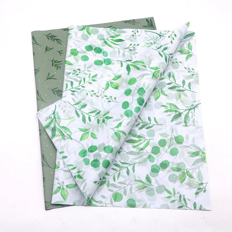 20 Sheets of Eucalyptus Pattern Tissue Paper  50X35CM Perfect for Gift Wrapping, DIY Crafts, Party Decorations & More!