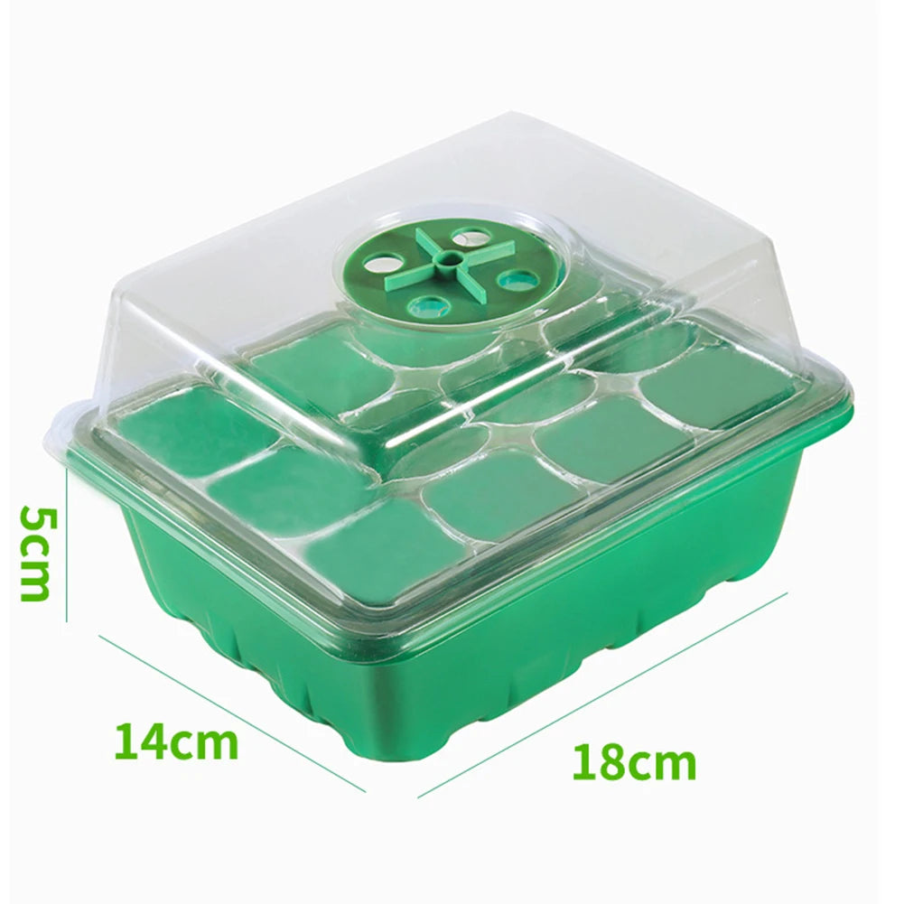 Mini Greenhouse 12/24/48 Compartments Indoor Greenhouse Propagation Greenhouse Nursery Box With Air Vent  for Hydroponics Growin