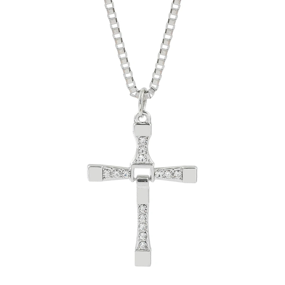 Fast and Furious Hard Gas Actor Dominic Toretto Cross Necklace Pendant Gift for Your Boyfriend