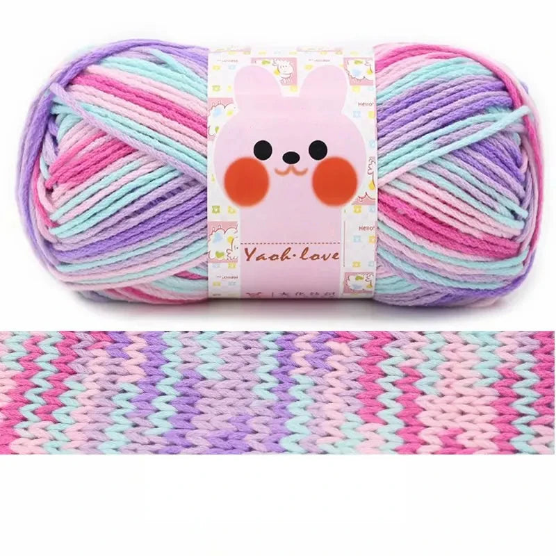 Milk Cotton Thick Yarn 170M Roll 100G For Hand Knitting