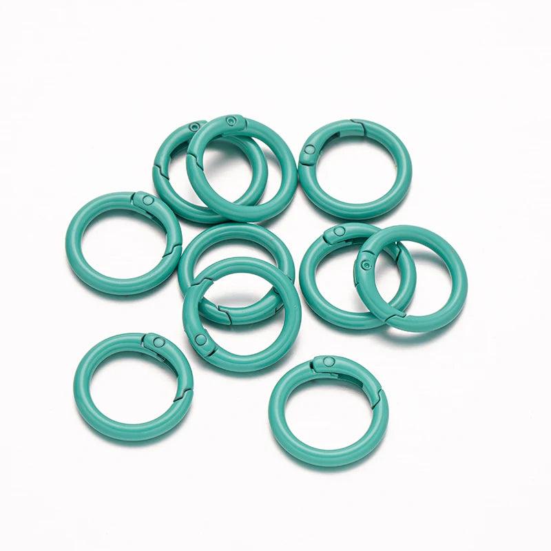 5Pcs/lot Metal O Ring Spring Clasps Openable Round Carabiner Keychain Bag Clips Hook Dog Chain Buckles Connector For DIY Jewelry