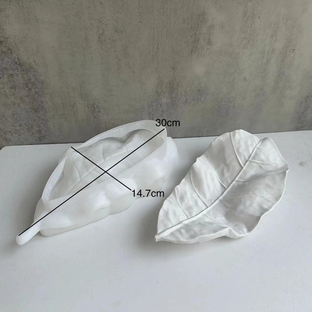 Gypsum Leaf Tray Silicone Mold DIY Extra Large Leaf Plate Concrete Resin Mold