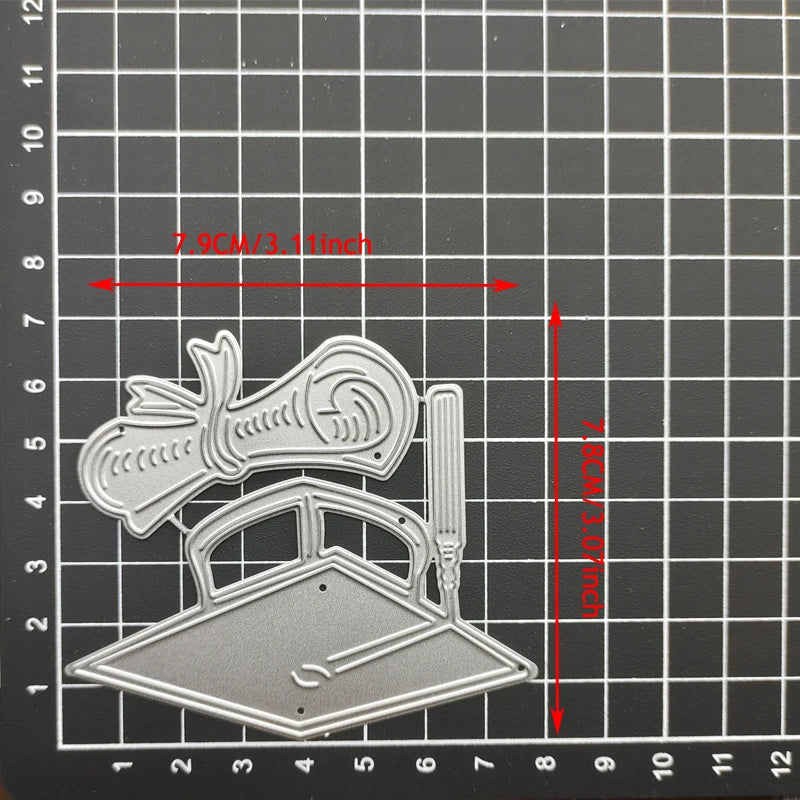 Graduation Hat Travel Bow Metal Cutting Dies for Scrapbooking Decoration Paper Craft Mould Blade Punch Embossing Stencils Template
