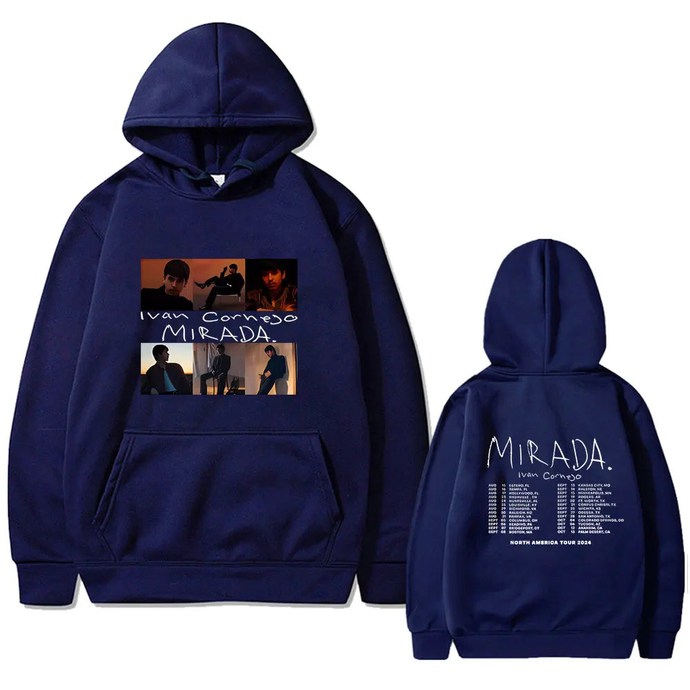Ivan Cornejo Mirada Music Album 2024 Tour Hoodie Men Women Fleece Cotton Oversized Tracksuit Unsiex Fashion Pop Music Hoodies