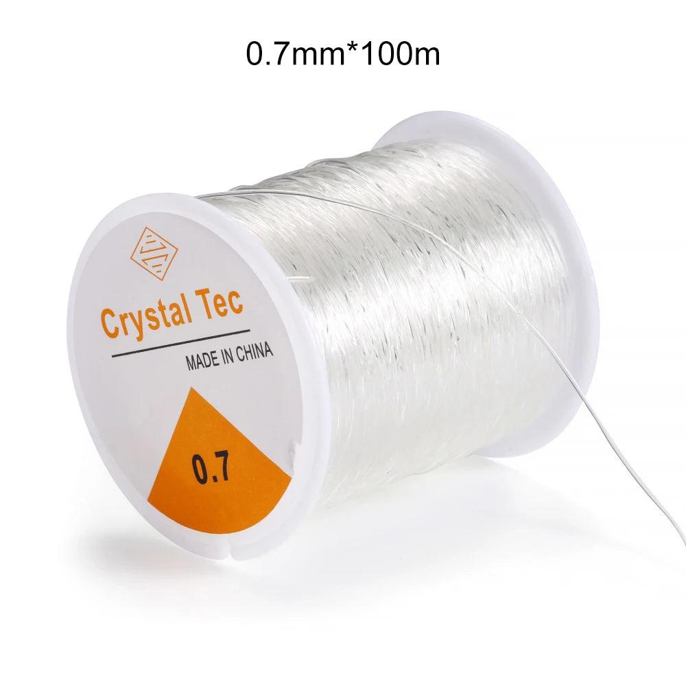 0.5-1.0mm Elastic Cord Beading Thread Stretch String Fibre Crafting Line For Jewelry Making DIY Seed Beads Pony Beads Bracelets