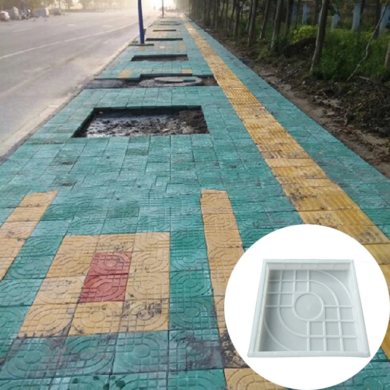 3D Square Path Maker Paving Moulds Plastic Molding Paving Tool For Slabs Patio Garden  Lawn Pavement Paver Driveway Walk Road