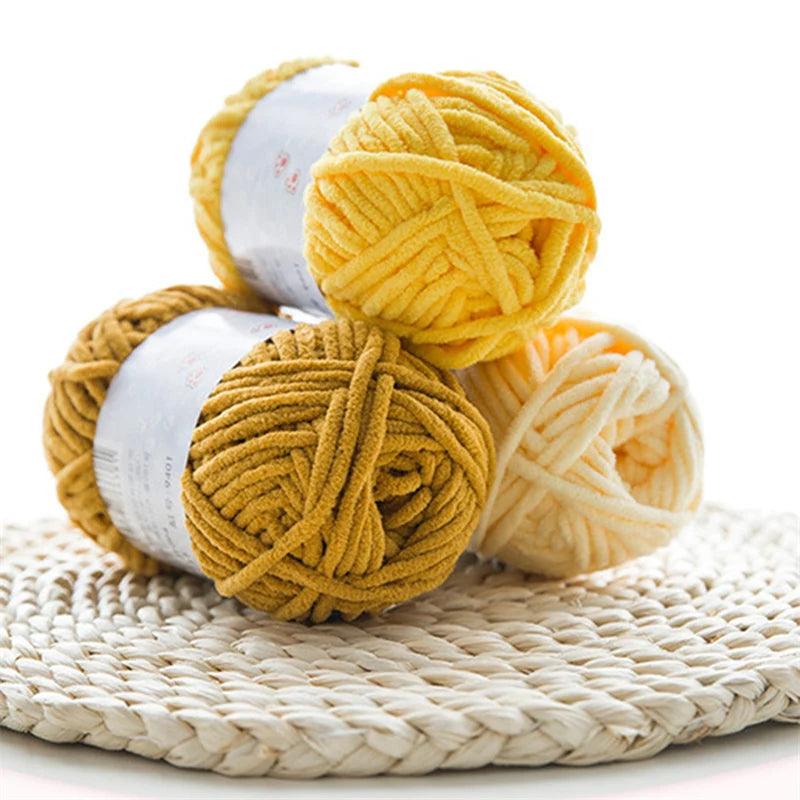 10pcsX50g Thick Velvet Yarn Handmade DIY Knitting Yarn Wholesale Yarn Line Scarf Hat Soft Chenille Yarn Knit