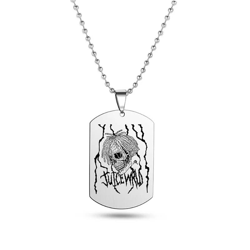 Hip Hop Rapper Juice WRLD 999 Pendant Necklace Stainless Steel Necklace For Women Man Fans Fashion Jewelry Gift